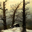Dolmen in Snow Art Print 1807 Painting by Caspar David Friedrich (6 Sizes)