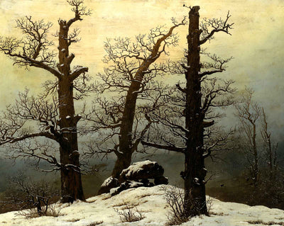 Dolmen in Snow art print by Caspar David Friedrich (1807)
