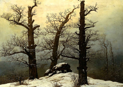 Dolmen in Snow Art Print 1807 Painting by Caspar David Friedrich (6 Sizes)