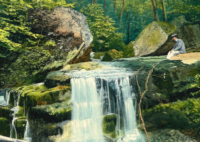 Downers Glen Manchester VT in 1908 Art Print (7 Sizes) - High Quality