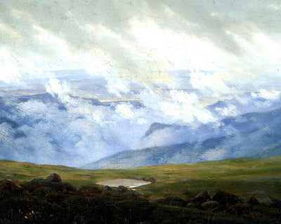 Drifting Clouds painting print by Caspar David Friedrich (1820)
