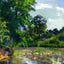 Ducks on the Pond at Montfoucault Art Print 1874 by Camille Pissarro (6 Sizes)