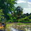 Ducks on the Pond at Montfoucault Art Print 1874 by Camille Pissarro (6 Sizes)