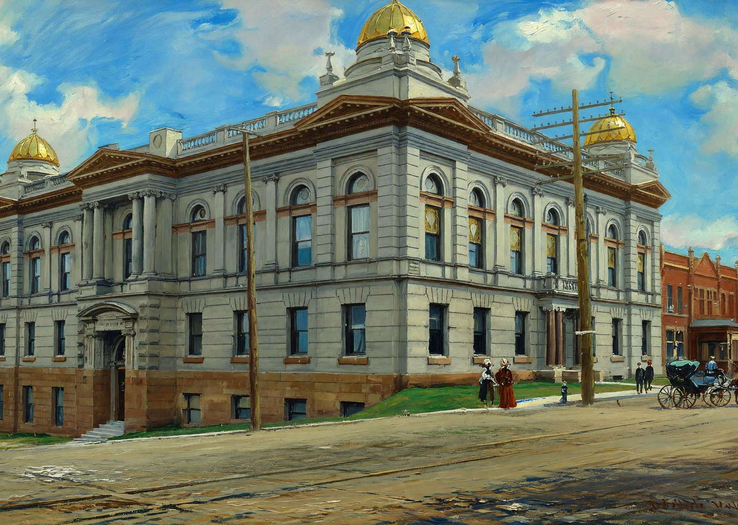 Masonic Temple Duluth in 1907 Art Print (7 Sizes) - Restored