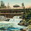 Rustic Bridge Lester Park Duluth in 1907 Art Print (7 Sizes) - Reproduction