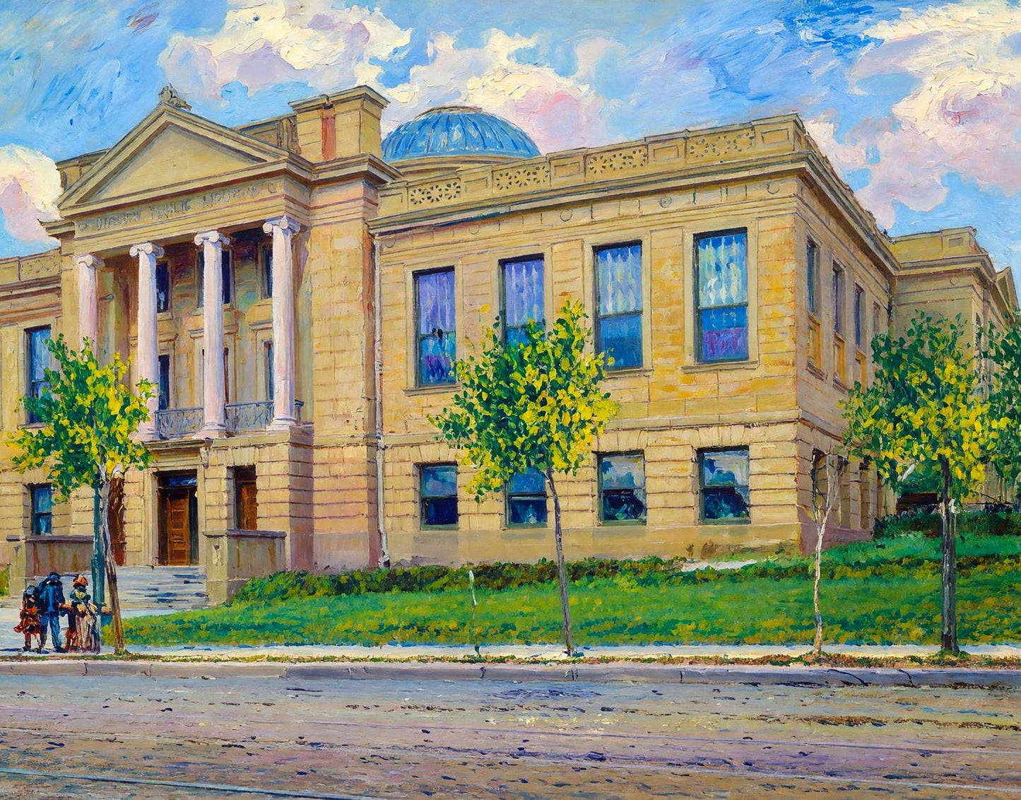 Public Library Duluth in 1907 Art Print (7 Sizes) - Archival Paper