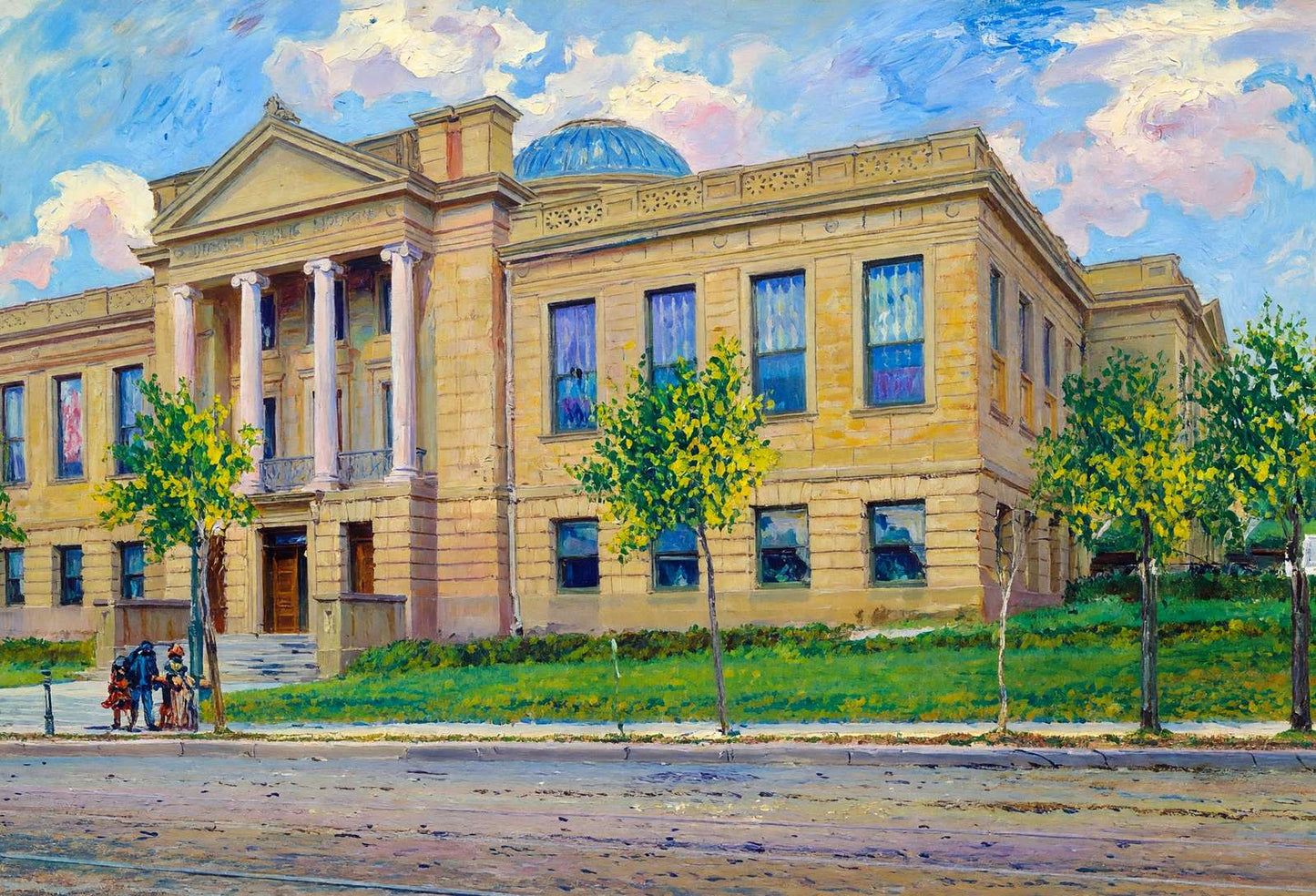 Public Library Duluth in 1907 Art Print (7 Sizes) - Archival Paper