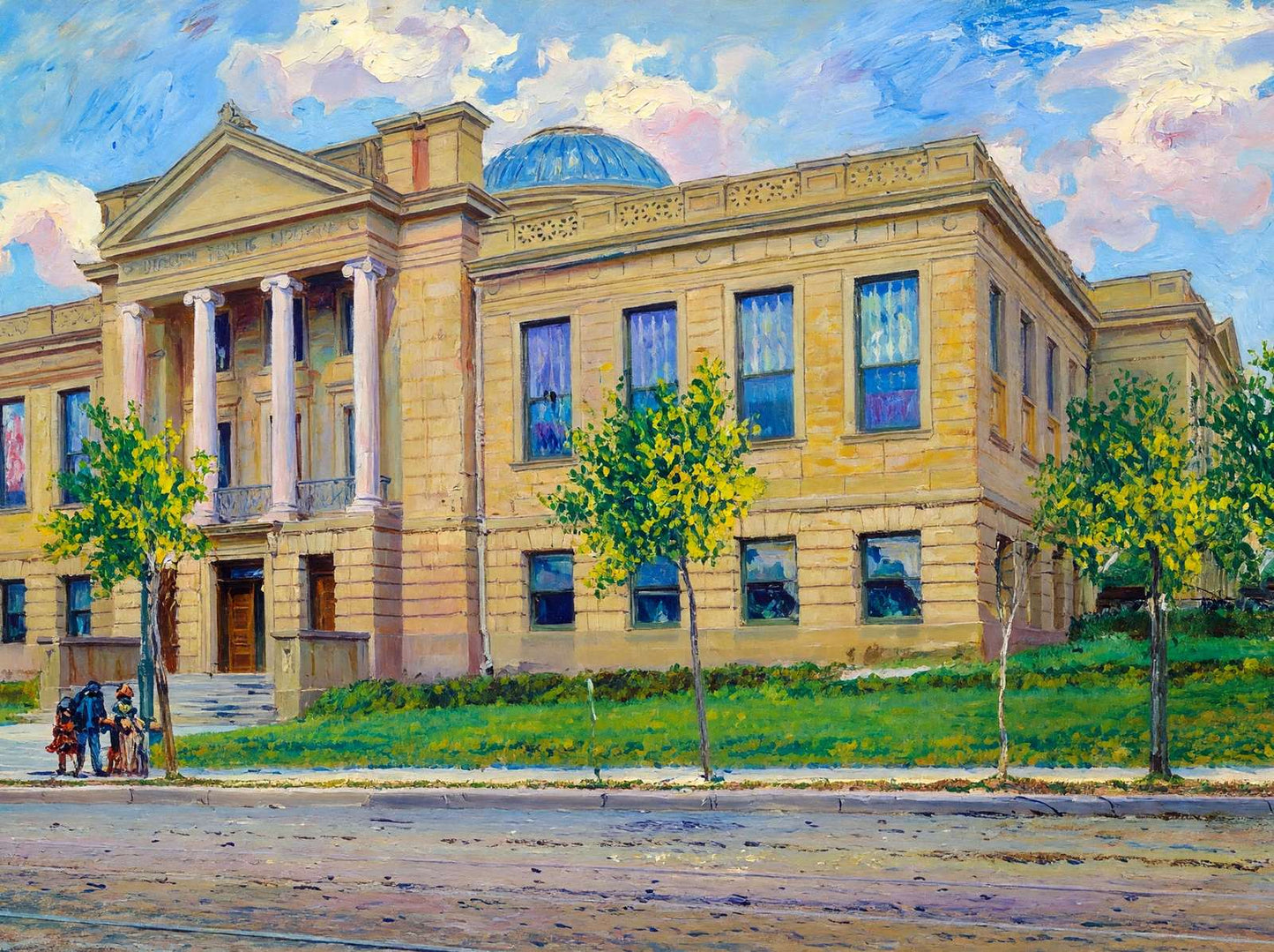 Public Library Duluth in 1907 Art Print (7 Sizes) - Archival Paper