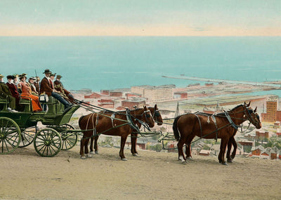 Viewing the Lake from the Boulevard Duluth in 1907 Vintage Print (7 Sizes)