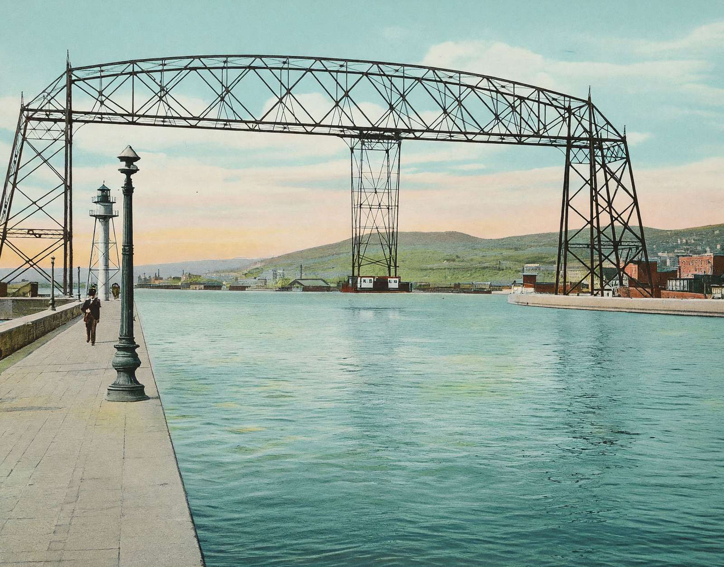 Aerial Bridge Duluth in 1907 Vintage Print (7 Sizes) - High Quality