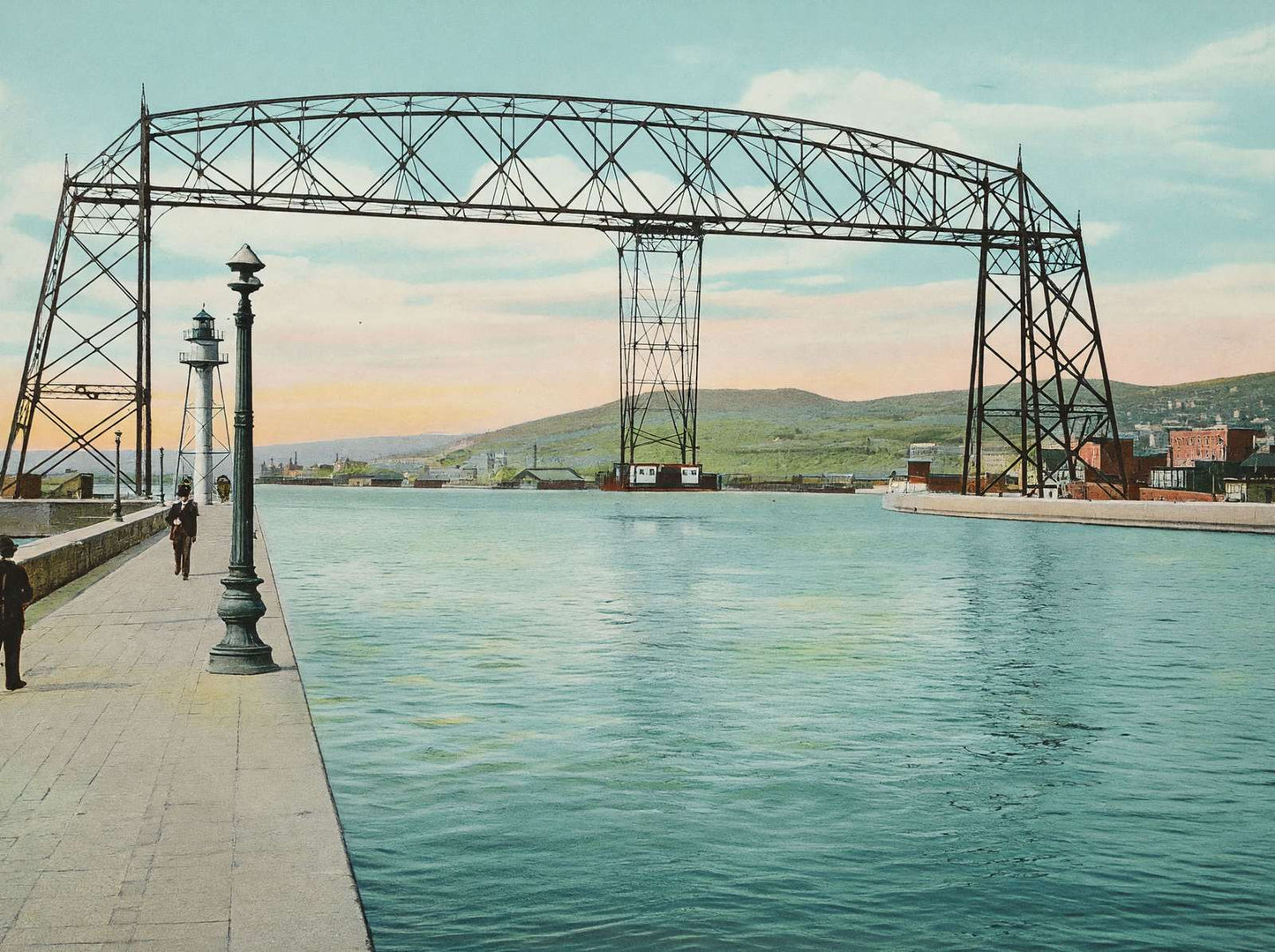 Aerial Bridge Duluth in 1907 Vintage Print (7 Sizes) - High Quality