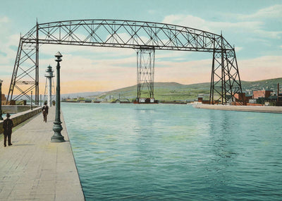 Aerial Bridge Duluth in 1907 Vintage Print (7 Sizes) - High Quality