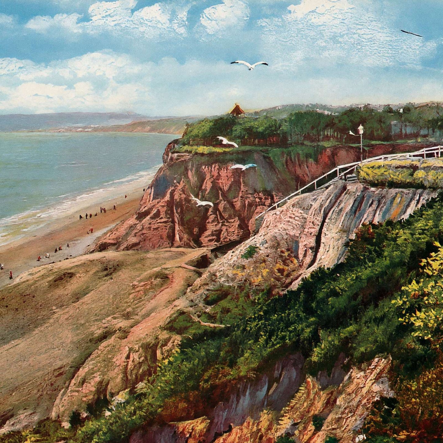 Durley Chine Bournemouth in 1904 Vintage Print (7 Sizes) - Archival Paper