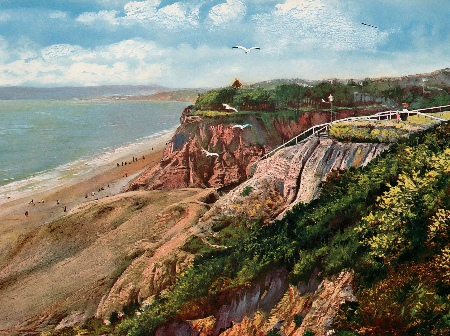 Durley Chine Bournemouth in 1904 Vintage Print (7 Sizes) - Archival Paper