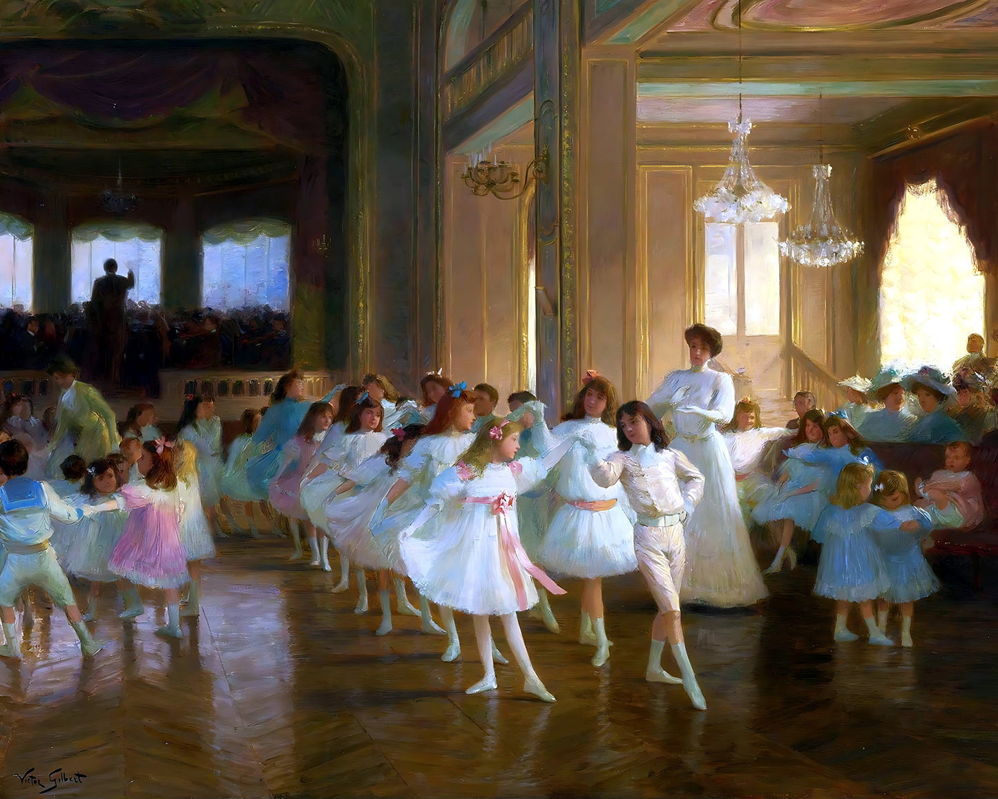 Dance Show Painting by Victor Gabriel Gilbert 8x10" Art Print