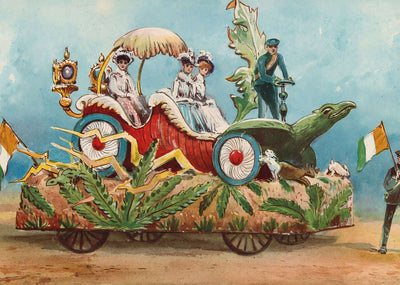 Eagle Float Houston Carnival 1907 Vintage Print (7 Sizes) - Premium Quality