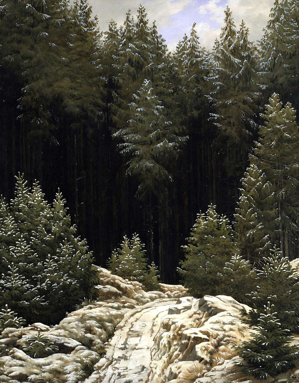 Early Snow 1828 Painting by Caspar David Friedrich Fine Art Print (6 Sizes)