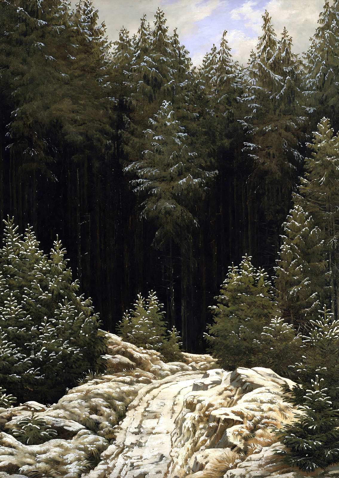 Early Snow 1828 Painting by Caspar David Friedrich Fine Art Print (6 Sizes)