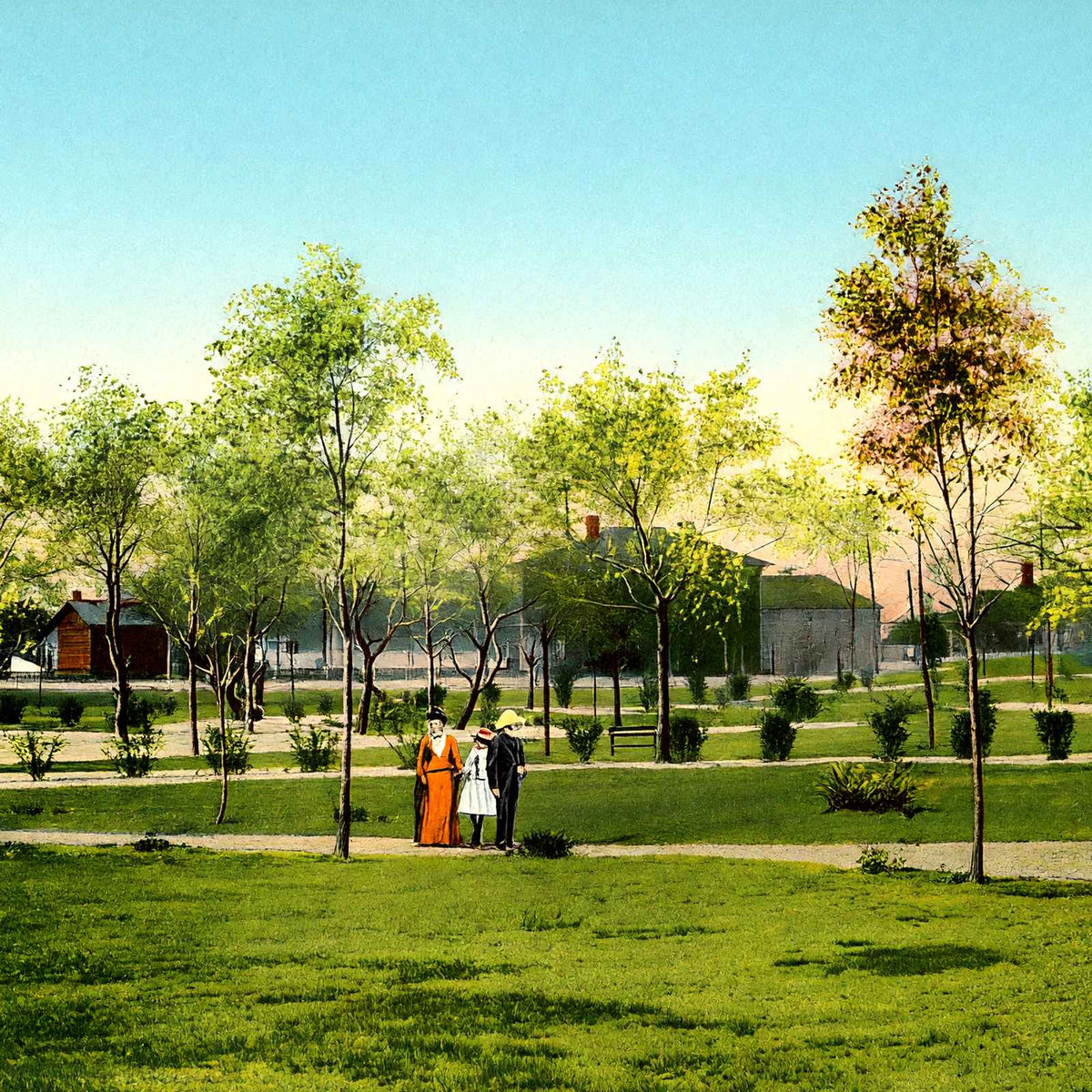 East End Park Birmingham Alabama in 1906 Vintage Print (7 Sizes) - Shipped Flat