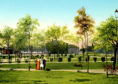 East End Park Birmingham Alabama in 1906 Vintage Print (7 Sizes) - Shipped Flat