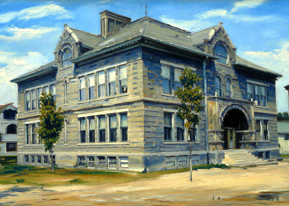 Union School, Easthampton, Massachusetts in 1905 Art Print (7 Sizes)