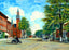 Main Street Looking North, Easthampton, MA in 1908 Art Print (7 Sizes)