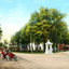 Mayher Fountain and Park Car Added, Easthampton, MA in 1908 Vintage Print