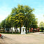Mayher Fountain and Park Car Added, Easthampton, MA in 1908 Vintage Print