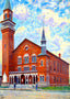 Town Hall, Easthampton, Massachusetts in 1908 Art Print (7 Sizes)