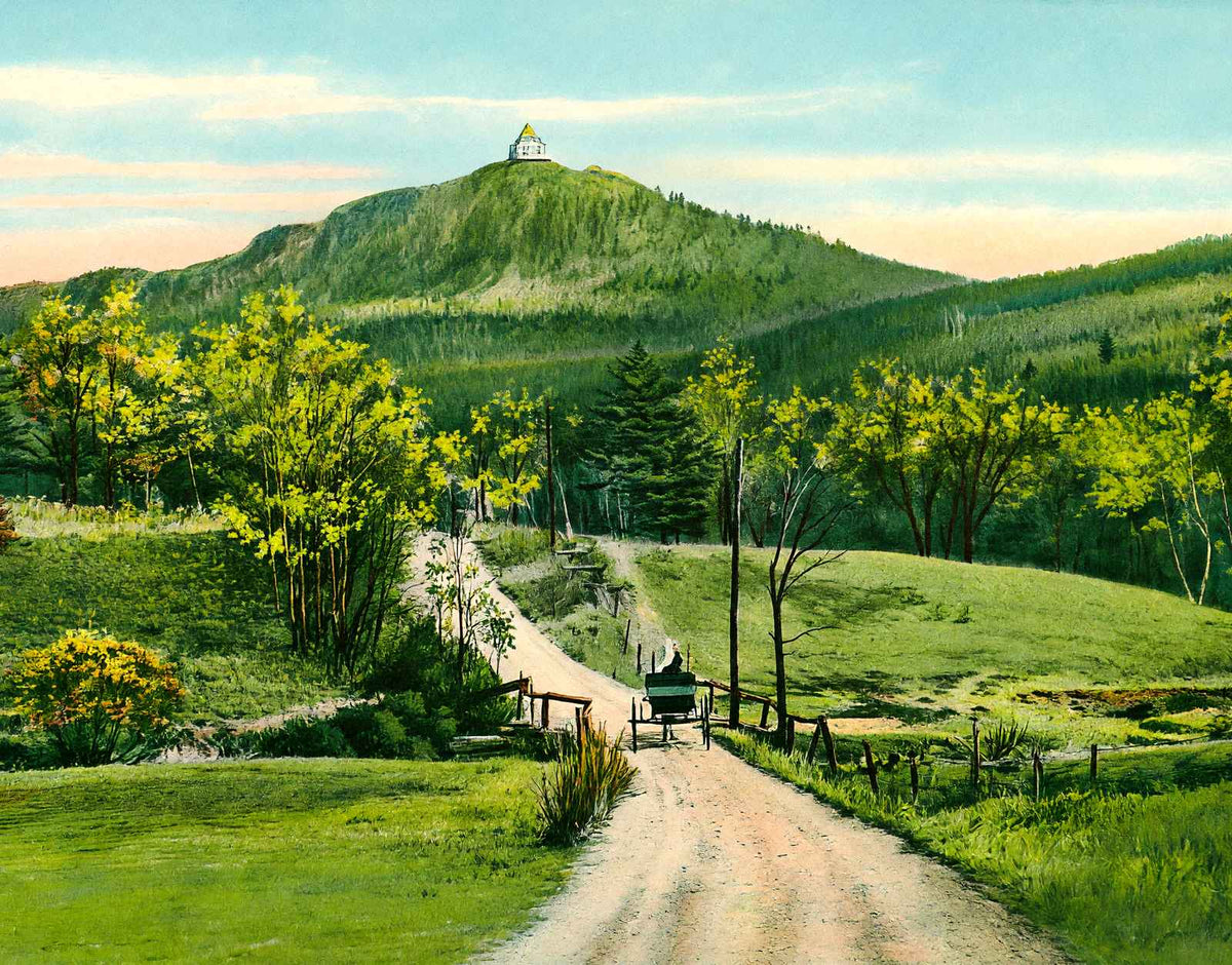 Mt Tom from Hendrick Street, Easthampton, MA in 1908 Vintage Print (7 Sizes)