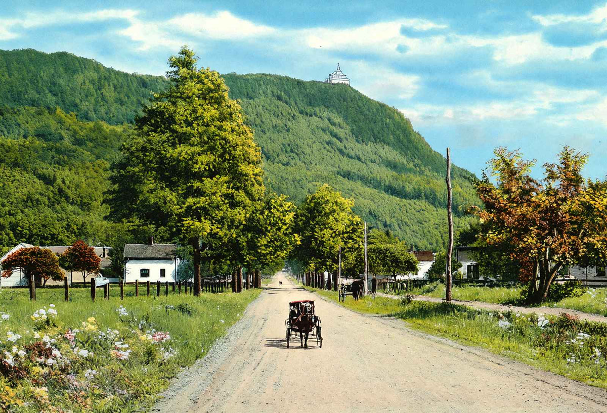 Mt Tom from Holyoke Street, Easthampton, MA in 1908 Vintage Print (7 Sizes)