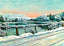 Mt Tom and Nashawannuck Pond in Winter, Easthampton, MA in 1908 Art Print