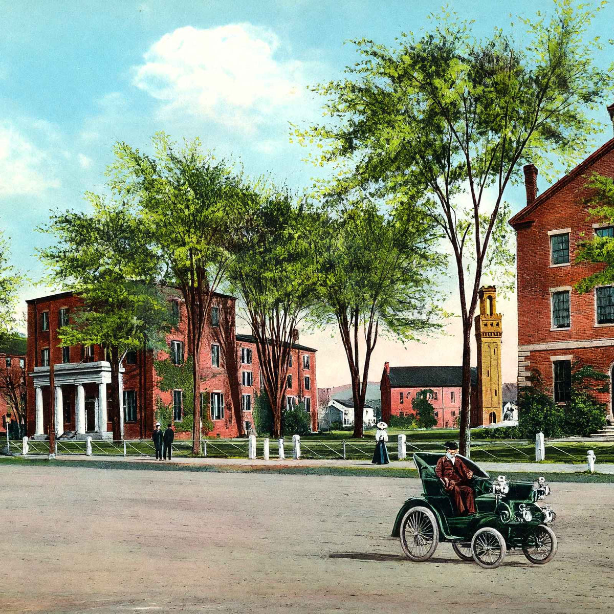 Williston Seminary, Easthampton, Massachusetts in 1908 Vintage Print (7 Sizes)
