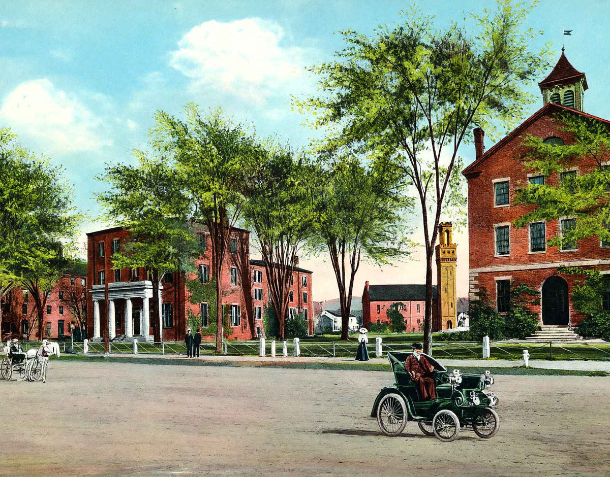 Williston Seminary, Easthampton, Massachusetts in 1908 Vintage Print (7 Sizes)