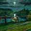 Moonlit Mt Tom & Pond