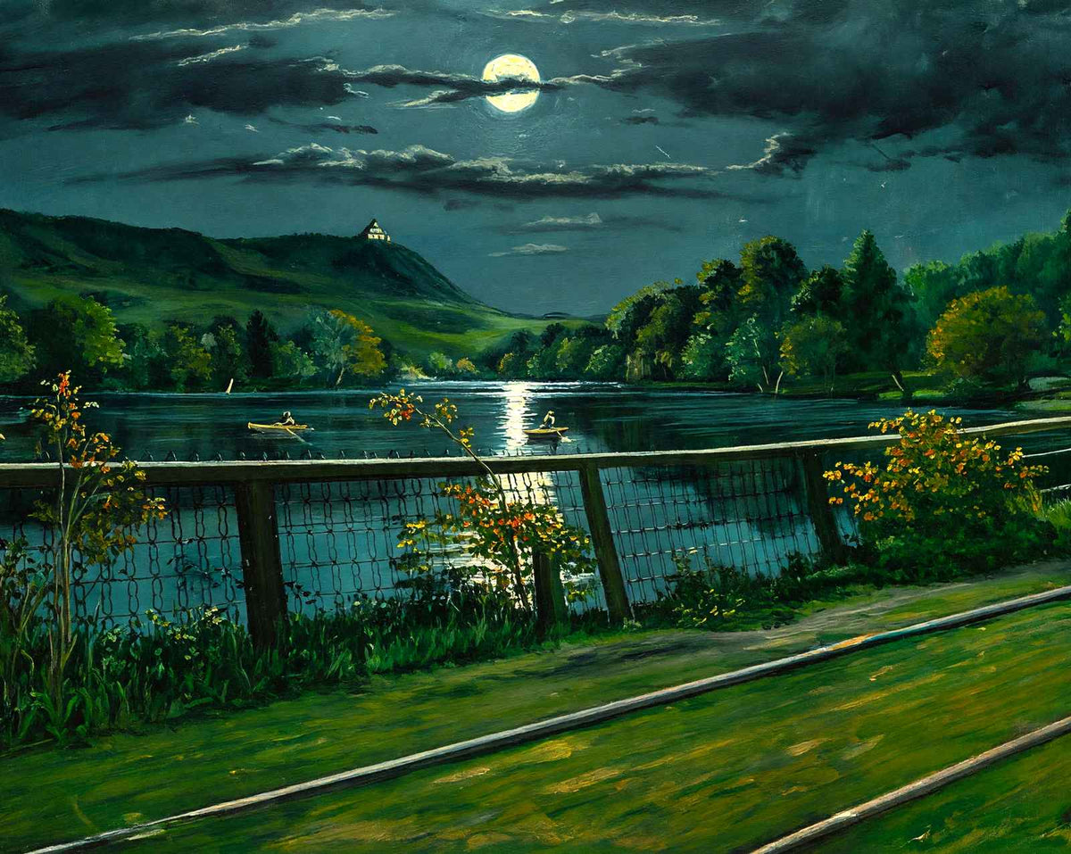 Moonlit Mt Tom & Pond