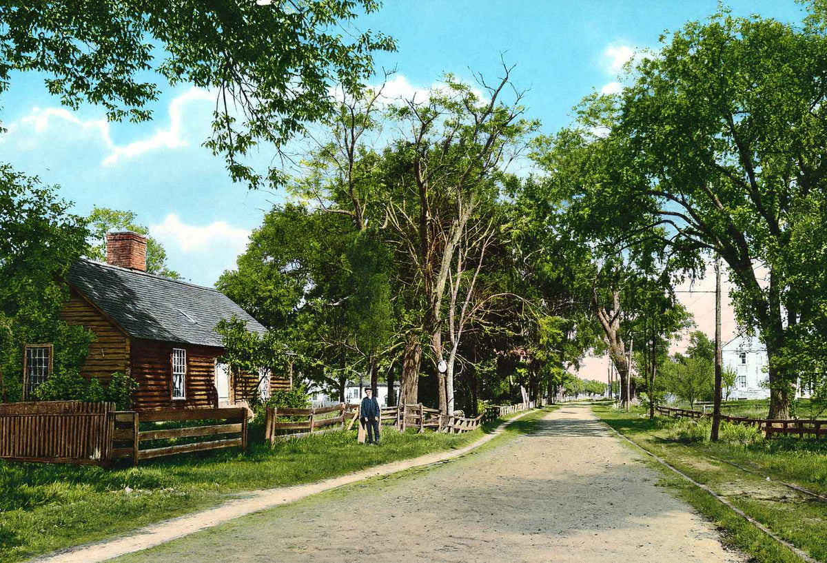 East Street "Old Pascommuck", Easthampton, MA in 1910 Vintage Print (7 Sizes)
