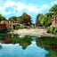 Pumping Station and Dam Manhan River, Easthampton, MA in 1910 Vintage Print