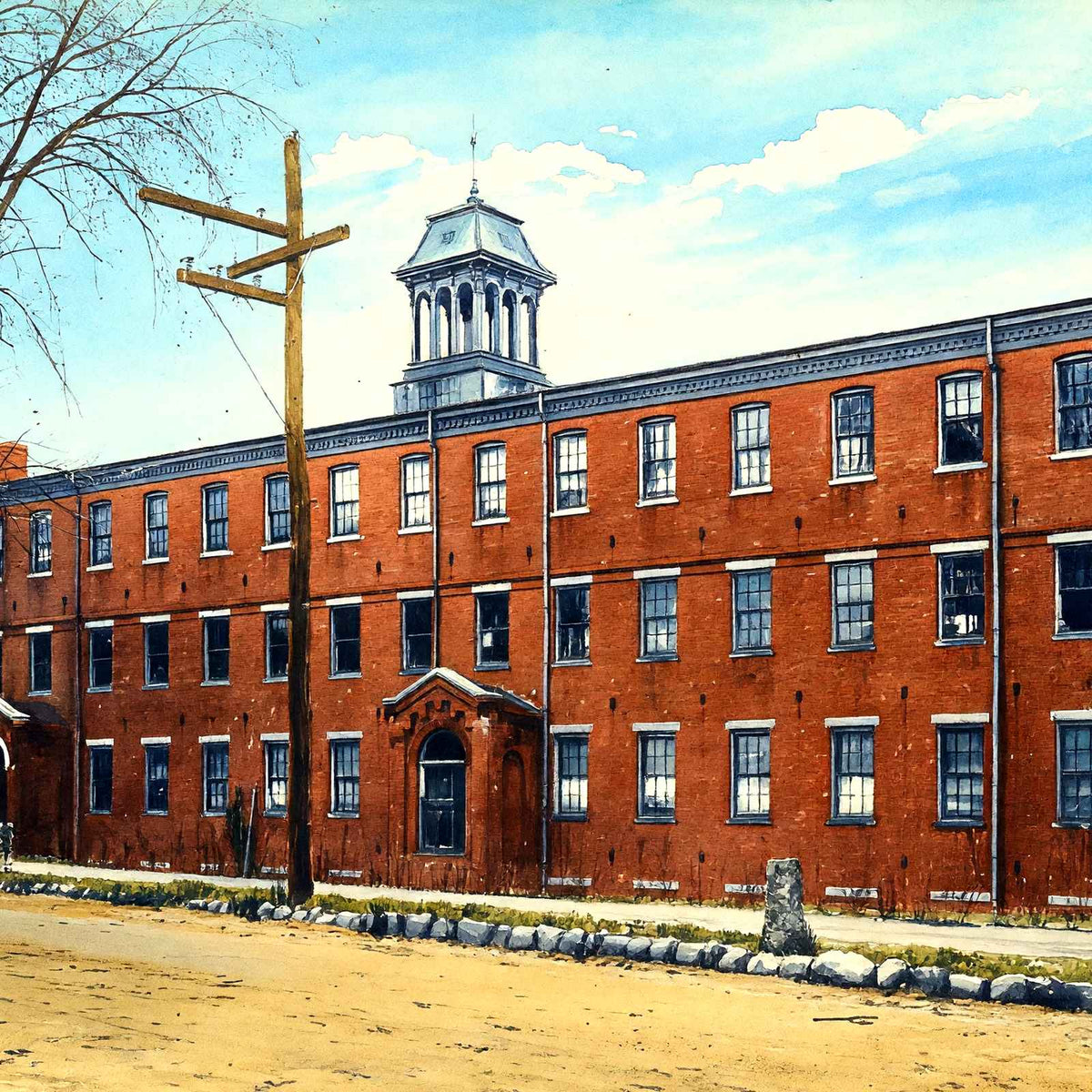 United Button Co, Easthampton, Massachusetts Art Print (7 Sizes) - Reproduction