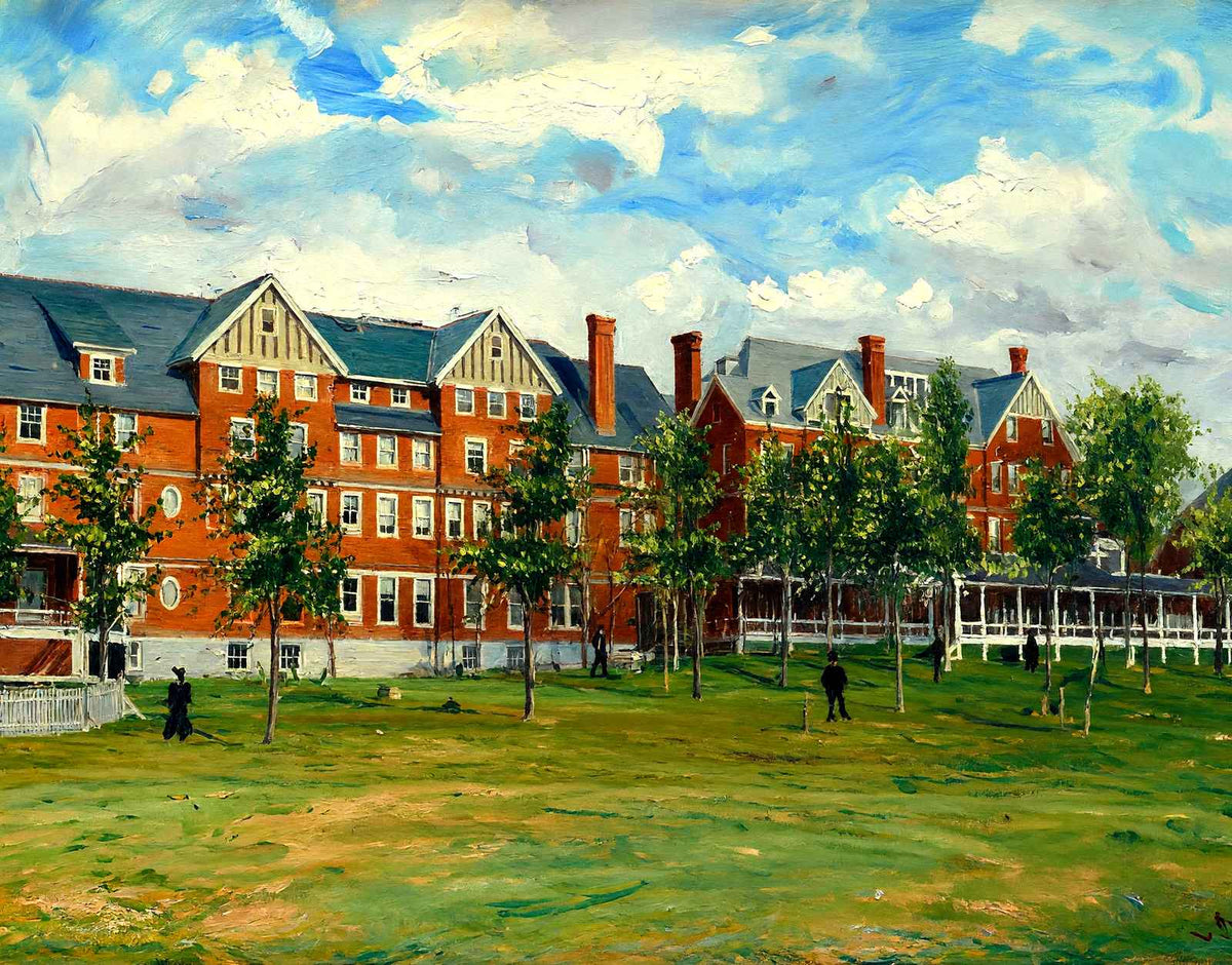 Hotel Northfield, Massachusetts in 1907 Art Print (7 Sizes) - Premium Print