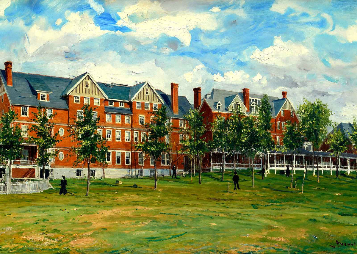 Hotel Northfield, Massachusetts in 1907 Art Print (7 Sizes) - Premium Print