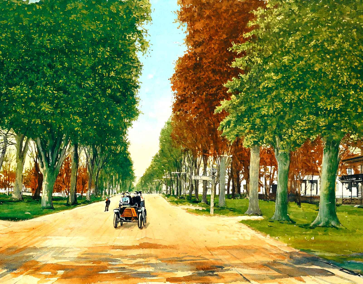 Main Street, Northfield, Massachusetts in 1907 Art Print (7 Sizes)