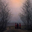 Easter Morning painting print by Caspar David Friedrich (1835)