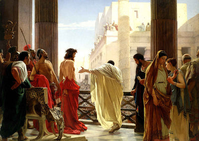 Ecce Homo Art Print Painting by Antonio Ciseri (6 Sizes) - Jesus, Pontius Pilate