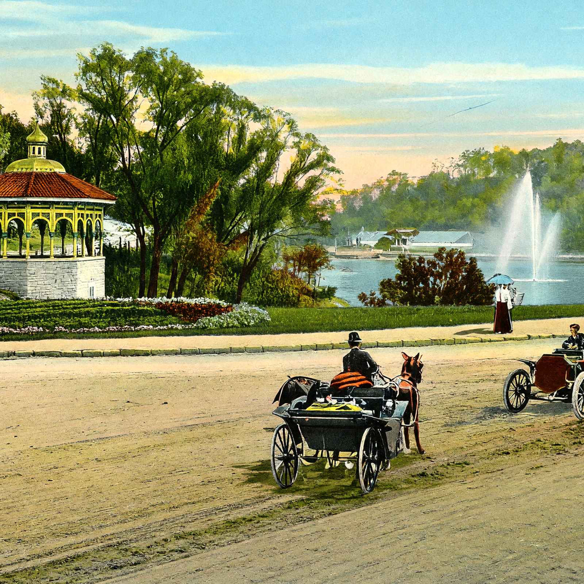 Eden Park Cincinnati in 1906 Vintage Print (7 Sizes) - Retouched