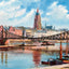 Eiserner Steg Frankfurt Vintage Print (7 Sizes) - Enhanced