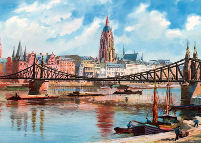 Eiserner Steg Frankfurt Vintage Print (7 Sizes) - Enhanced