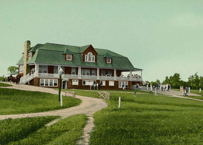Ekwanok Country Club House Manchester VT in 1908 Vintage Print (7 Sizes)