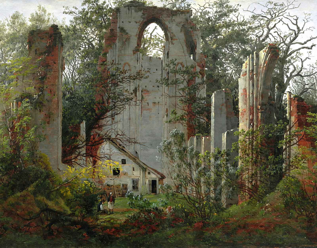 Eldena 1824 Painting by Caspar David Friedrich Fine Art Print (6 Sizes)