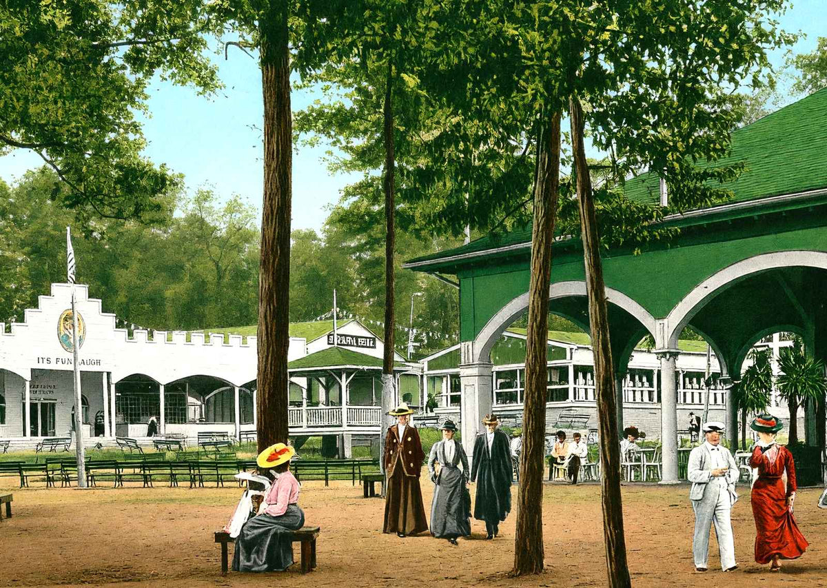 Electric Park Montgomery Alabama in 1906 Vintage Print (7 Sizes) - Retouched